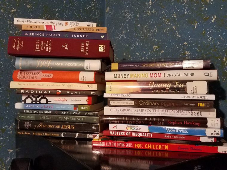 photo of book piles