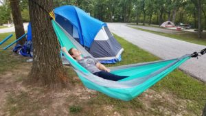 Girl in a hammock