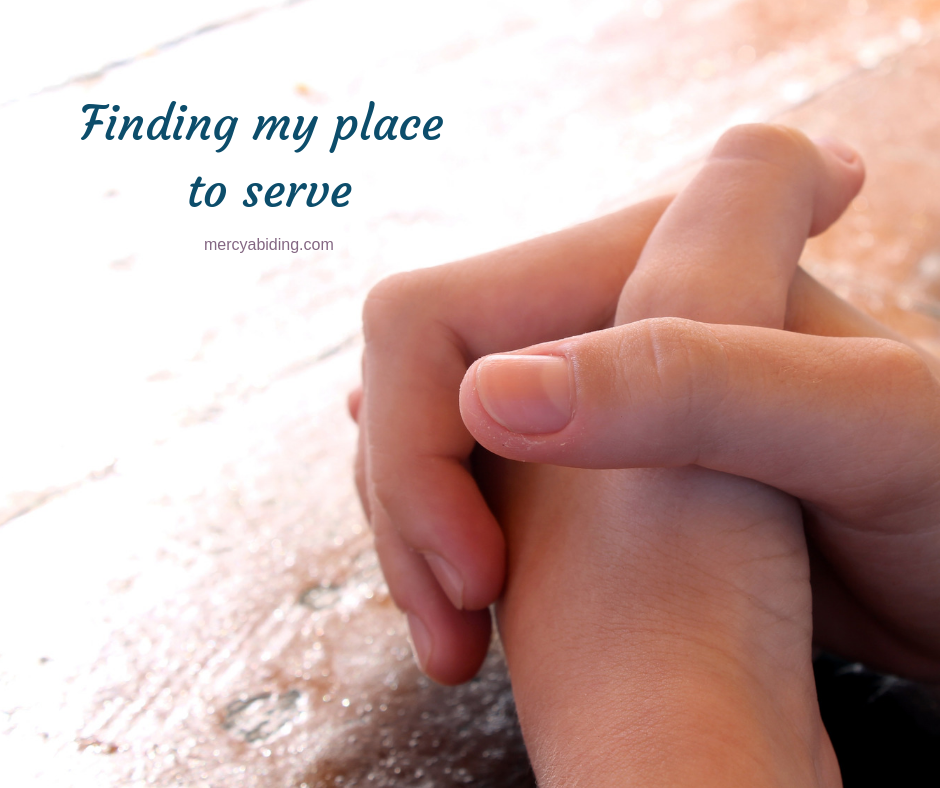 image of folded hands, finding my place to serve