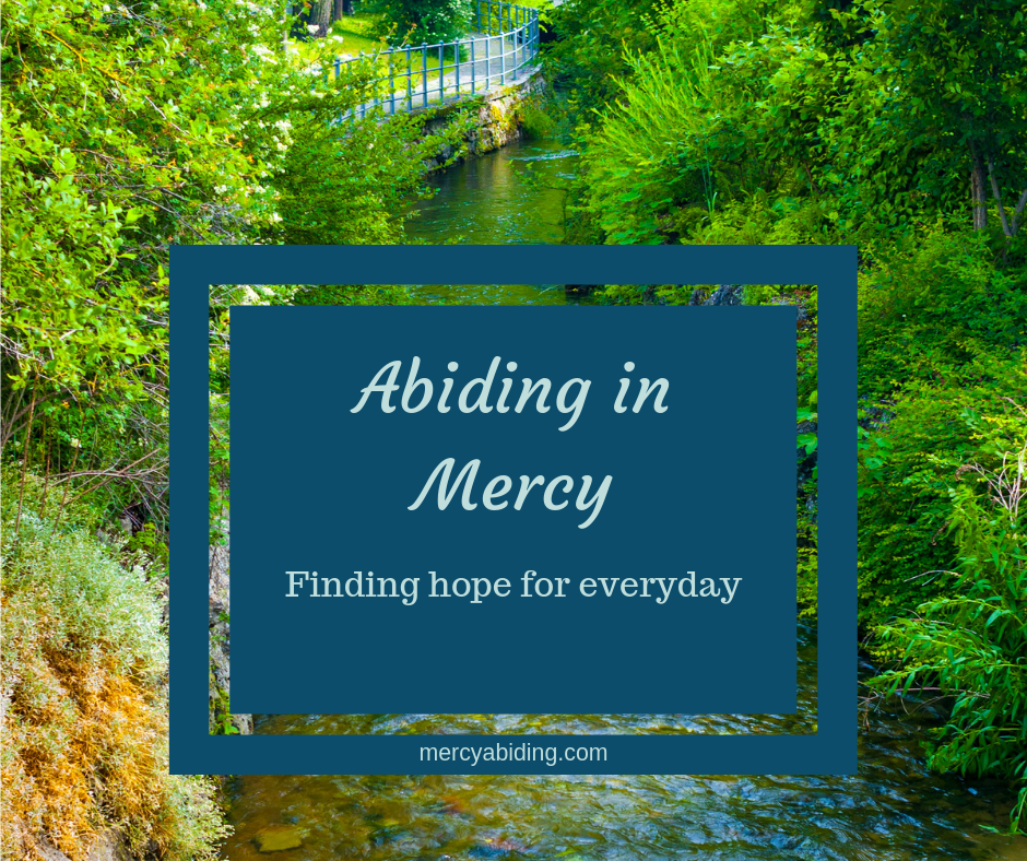 image of stream. Abiding in mercy, finding hope for everyday